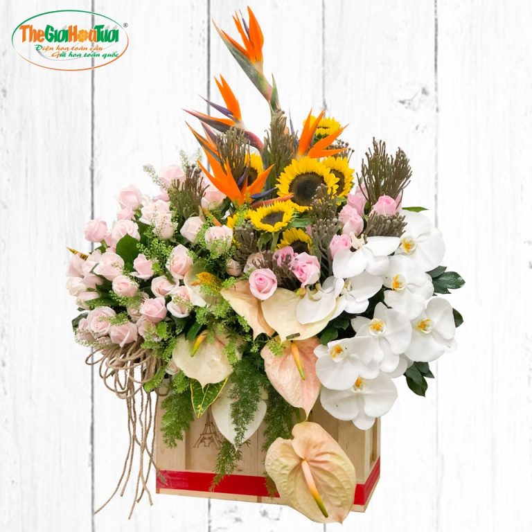 Lẵng Hoa Chúc Mừng – Thành Công