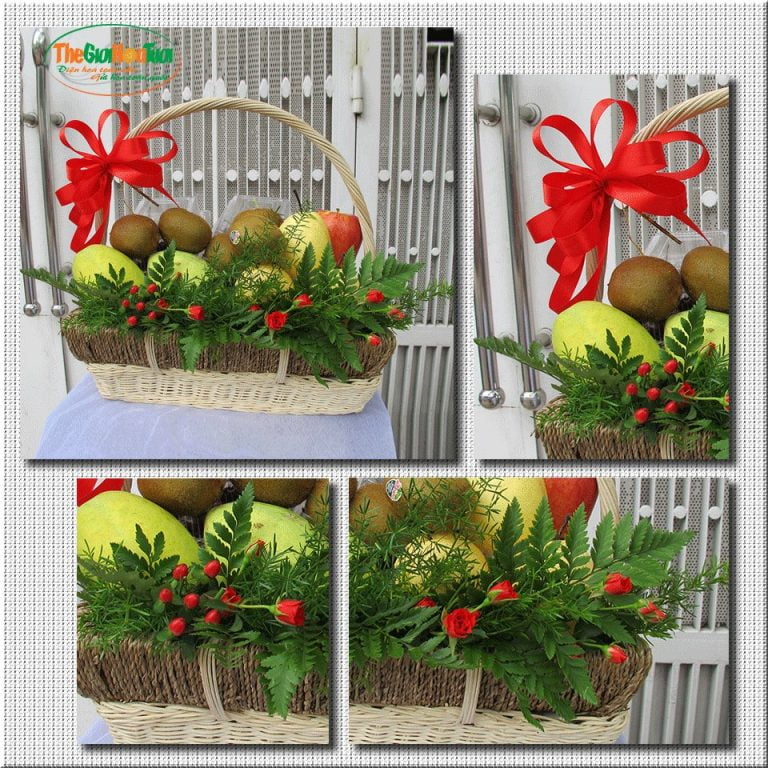 Giỏ trái cây và hoa - Niềm vui