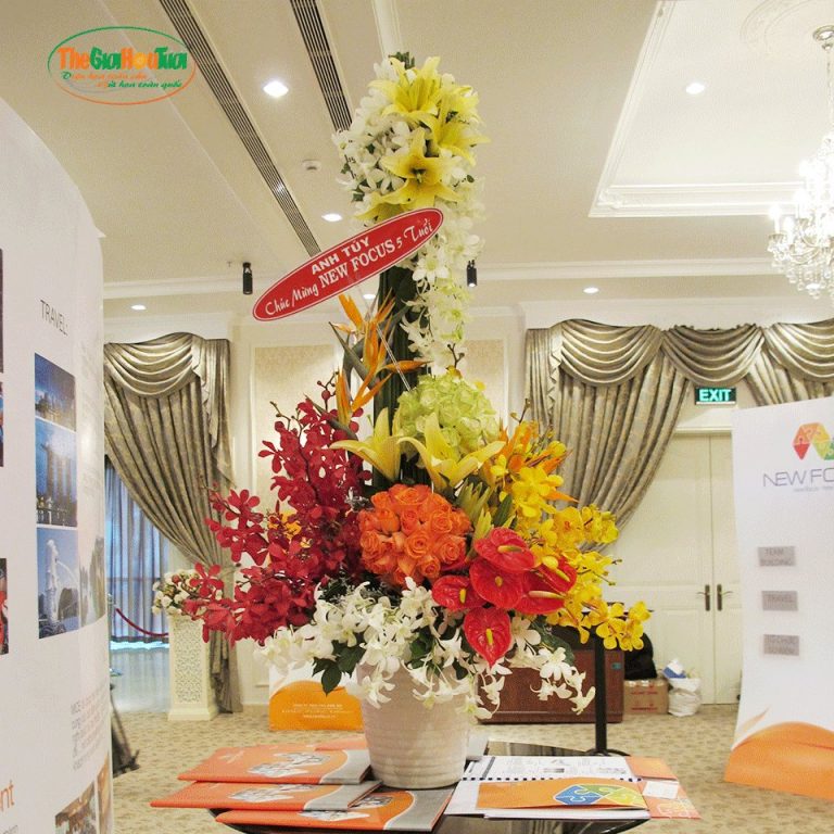 Chậu hoa tươi chủ đề Như ý